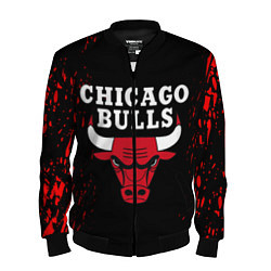 Бомбер мужской CHICAGO BULLS, цвет: 3D-черный