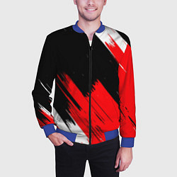 Бомбер мужской ТЕКСТУРА, цвет: 3D-синий — фото 2