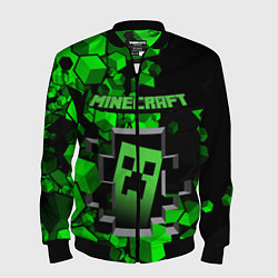 Бомбер мужской Minecraft, цвет: 3D-черный