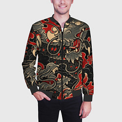 Бомбер мужской Dsquared tatoo DRAGON, цвет: 3D-черный — фото 2