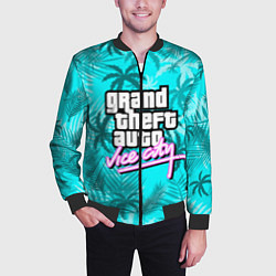 Бомбер мужской GTA VICE CITY, цвет: 3D-черный — фото 2
