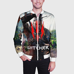 Бомбер мужской The Witcher, цвет: 3D-белый — фото 2