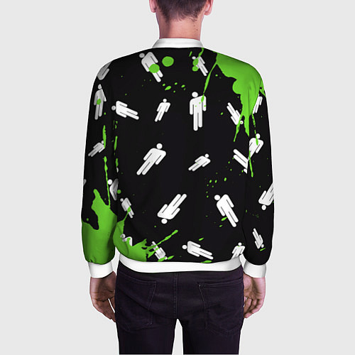 Мужской бомбер BILLIE EILISH БИЛЛИ АЙЛИШ / 3D-Белый – фото 4