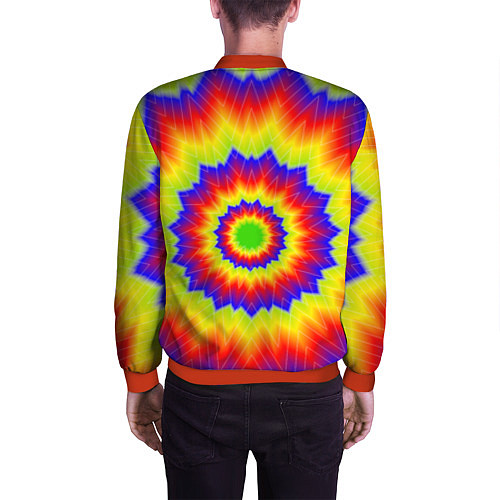 Мужской бомбер Tie-Dye / 3D-Красный – фото 4