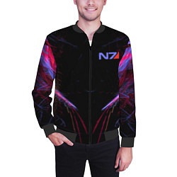 Бомбер мужской N7 Neon Style, цвет: 3D-черный — фото 2