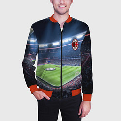 Бомбер мужской FC MILAN, цвет: 3D-красный — фото 2