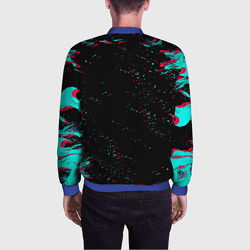 Мужской бомбер BMW / 3D-Синий – фото 4