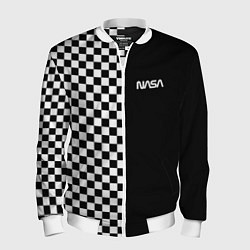 Бомбер мужской NASA, цвет: 3D-белый