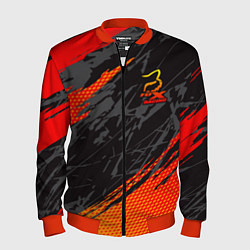 Бомбер мужской Форма для мотокросса FOX, цвет: 3D-красный