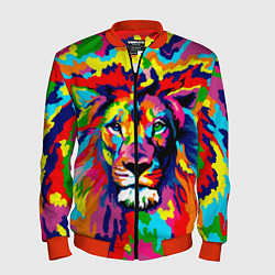 Бомбер мужской Лев Artistic Art, цвет: 3D-красный