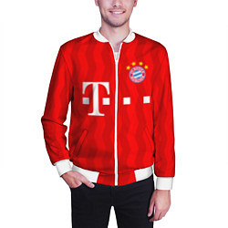 Бомбер мужской FC Bayern Munchen, цвет: 3D-белый — фото 2