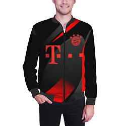 Бомбер мужской FC Bayern Munchen, цвет: 3D-черный — фото 2