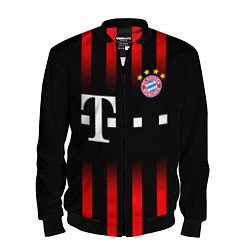 Бомбер мужской FC Bayern Munchen, цвет: 3D-черный