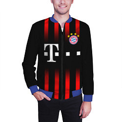 Бомбер мужской FC Bayern Munchen, цвет: 3D-синий — фото 2