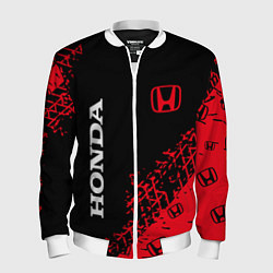 Бомбер мужской HONDA ХОНДА, цвет: 3D-белый