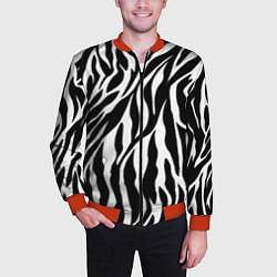 Бомбер мужской Зебра, цвет: 3D-красный — фото 2