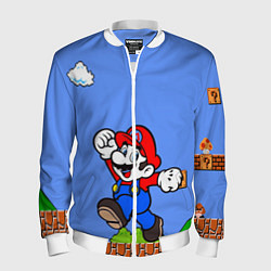 Бомбер мужской Mario, цвет: 3D-белый