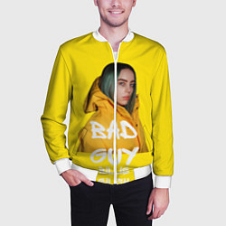 Бомбер мужской Billie Eilish Билли Айлиш, цвет: 3D-белый — фото 2