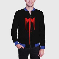 Бомбер мужской Marilyn Manson, цвет: 3D-синий — фото 2