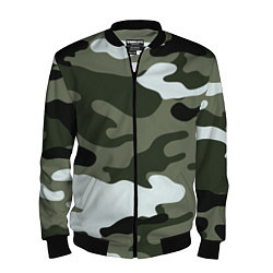 Бомбер мужской Camouflage 2, цвет: 3D-черный