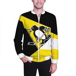 Бомбер мужской Pittsburgh Penguins Exclusive, цвет: 3D-белый — фото 2