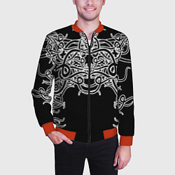 Бомбер мужской Фэнтези мотылёк, цвет: 3D-красный — фото 2
