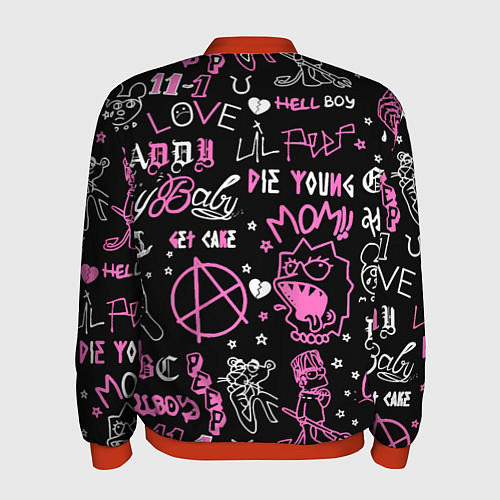 Мужской бомбер LIL PEEP / 3D-Красный – фото 2