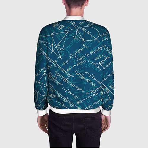 Мужской бомбер Математика / 3D-Белый – фото 4
