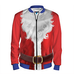 Бомбер мужской Дед Мороз, цвет: 3D-синий