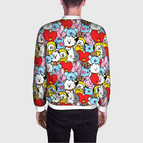 Мужской бомбер BT21 BTS / 3D-Белый – фото 4