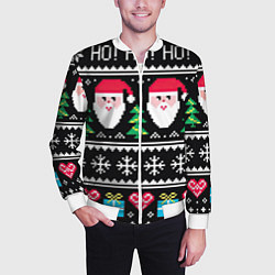 Бомбер мужской Ho! Ho! Ho!, цвет: 3D-белый — фото 2