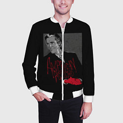 Бомбер мужской Американский психопат, цвет: 3D-белый — фото 2