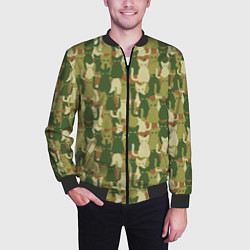 Бомбер мужской Камуфляж из котов, цвет: 3D-черный — фото 2
