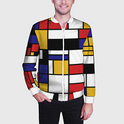 Бомбер мужской Color blocking, цвет: 3D-белый — фото 2