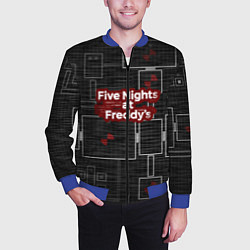 Бомбер мужской Five Nights At Freddy, цвет: 3D-синий — фото 2