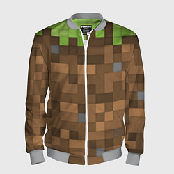 Бомбер мужской Minecraft камуфляж, цвет: 3D-меланж