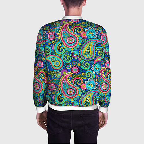 Мужской бомбер Славянские Узоры / 3D-Белый – фото 4