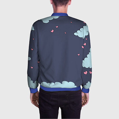 Мужской бомбер BTS Sleep / 3D-Синий – фото 4