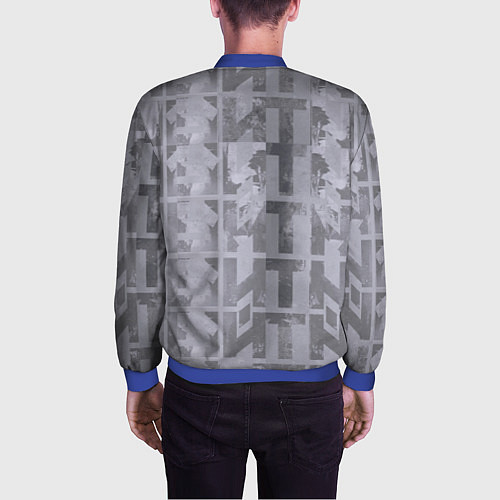 Мужской бомбер Ваня Дмитриенко / 3D-Синий – фото 4