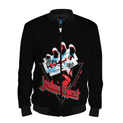 Бомбер мужской Judas Priest, цвет: 3D-черный