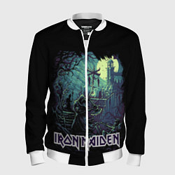 Бомбер мужской IRON MAIDEN, цвет: 3D-белый