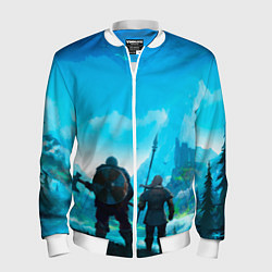 Бомбер мужской Вальгала, цвет: 3D-белый
