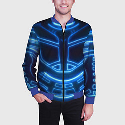 Бомбер мужской Неоновая броня Neon Armor, цвет: 3D-синий — фото 2