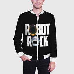 Бомбер мужской Robot Rock, цвет: 3D-белый — фото 2