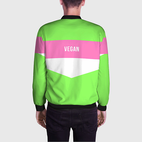 Мужской бомбер Eat pussy Its vegan / 3D-Черный – фото 4
