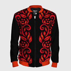 Бомбер мужской ХОХЛОМА, цвет: 3D-красный