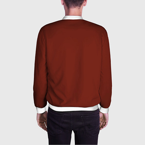 Мужской бомбер Русский медведь в шляпе / 3D-Белый – фото 4