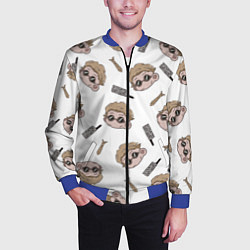 Бомбер мужской Нанами Кенто Магическая битва, цвет: 3D-синий — фото 2