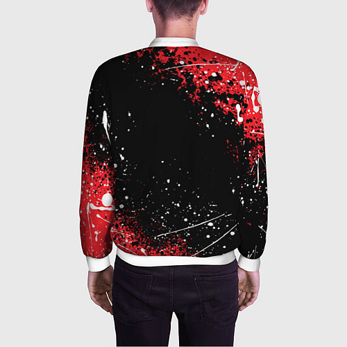 Мужской бомбер САКУРА SAKURA ВИШНЯ / 3D-Белый – фото 4