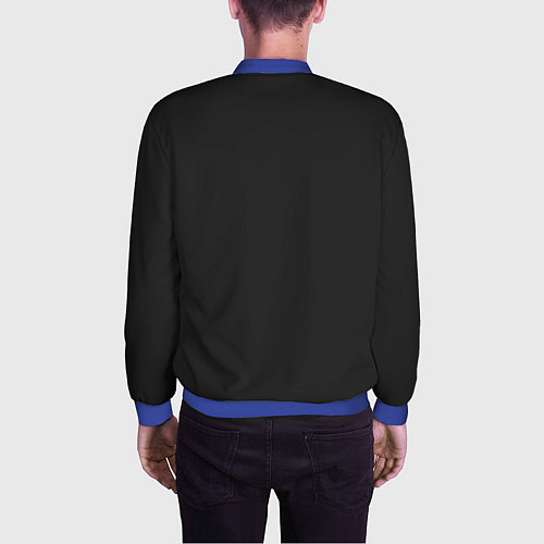 Мужской бомбер Выдающиеся звери Минимализм / 3D-Синий – фото 4